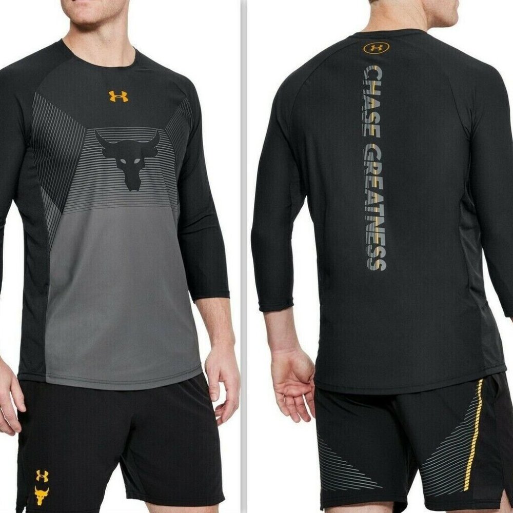 Under Armour X Project Rock Vanish Workout 3/4 Sleeve Shirt - Size Small